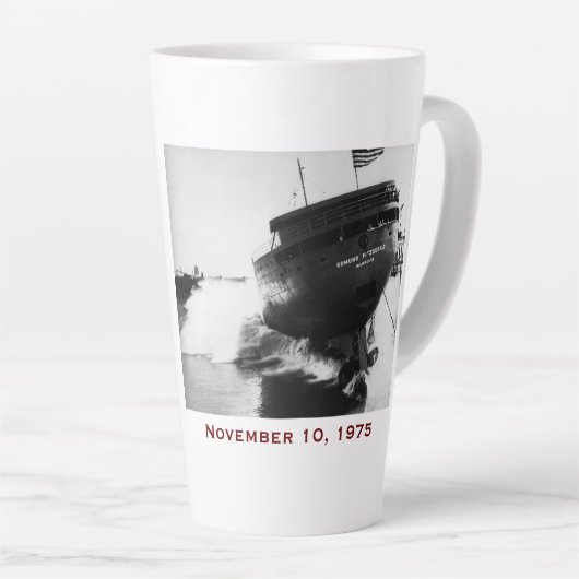 The Edmund Fitzgerald with Crew Names Milchtasse (Rechte Ecke)