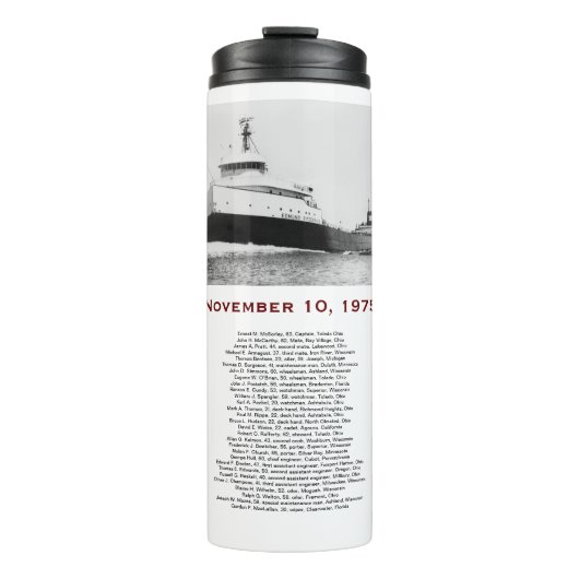 The Edmund Fitzgerald with Crew Names Mug Thermosbecher (Vorderseite)