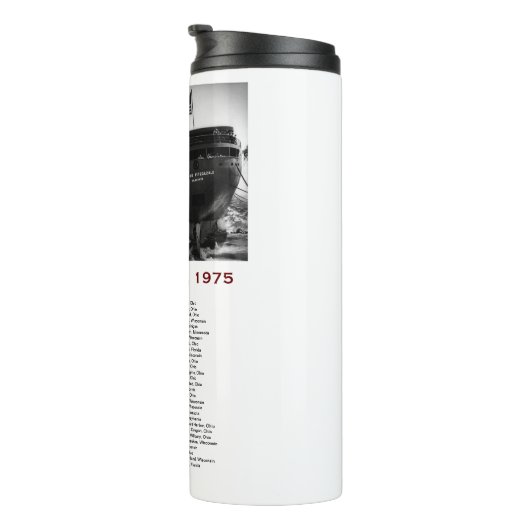 The Edmund Fitzgerald with Crew Names Mug Thermosbecher (Nach rechts gedreht)