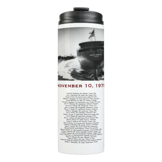The Edmund Fitzgerald with Crew Names Mug Thermosbecher (Vorderseite)