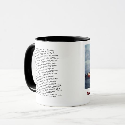 The Edmund Fitzgerald with Crew Names Tasse (Vorderseite Links)