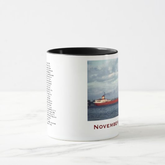 The Edmund Fitzgerald with Crew Names Tasse (Zentrum)