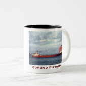 The Edmund Fitzgerald with Crew Names Zweifarbige Tasse (VorderseiteRechts)