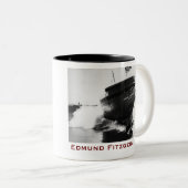 The Edmund Fitzgerald with Crew Names Zweifarbige Tasse (VorderseiteRechts)