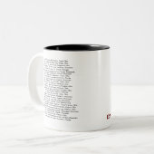 The Edmund Fitzgerald with Crew Names Zweifarbige Tasse (Vorderseite Links)