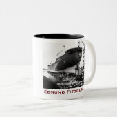 The Edmund Fitzgerald with Crew Names Zweifarbige Tasse (VorderseiteRechts)