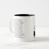 The Edmund Fitzgerald with Crew Names Zweifarbige Tasse (Vorderseite Links)