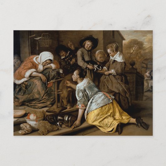 The Effects of Intemperance, c.1663-65 Postkarte (Vorderseite)