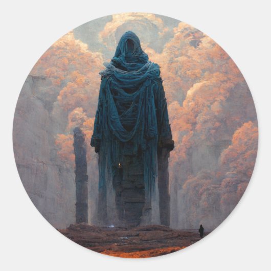 The Effigy Fantasy Sci-Fi Art Runder Aufkleber (Vorderseite)