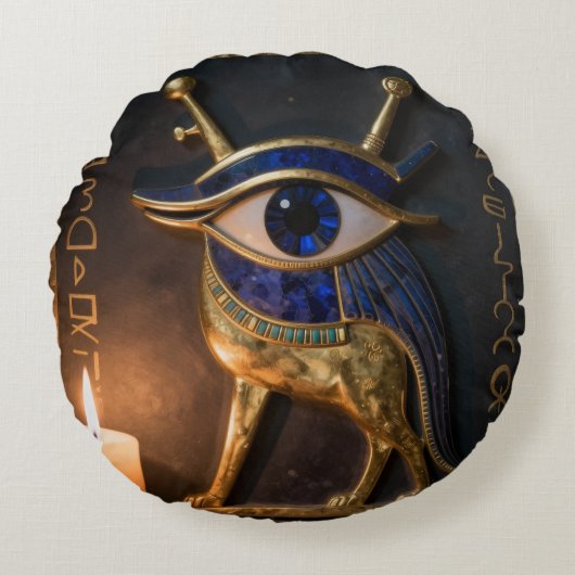 The Egyptian Eye´2 Rundes Kissen (Vorderseite)