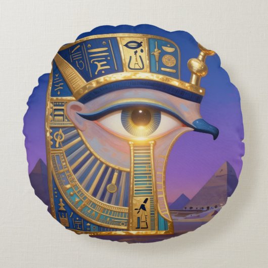 The Egyptian Eye´2 Rundes Kissen (Vorderseite)