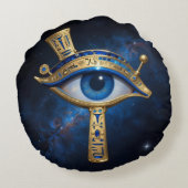 The Egyptian Eye´7 Rundes Kissen (Rückseite)