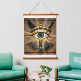 The Egyptian Eye´9 Wandteppich Mit Holzrahmen