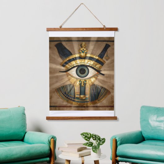 The Egyptian Eye´9 Wandteppich Mit Holzrahmen (Wohnzimmer)