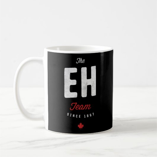 The Eh Team 1867 Canada Maple Leaf Canadian Hockey Kaffeetasse (Links)