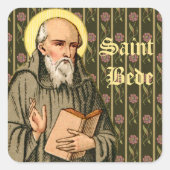 The Ehrable Bede Preaching (P 008) Generic Quadratischer Aufkleber (Vorderseite)