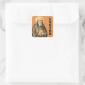 The Ehrable Bede Preaching (P 008) Square Sticke Quadratischer Aufkleber (Tasche)