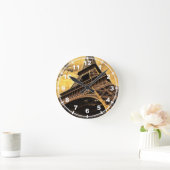 The Eiffel tower in Paris France Runde Wanduhr (Zuhause)