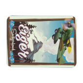 The Eiger Mountain, Schweiz Reiseplakat Magnet (Horizontal)