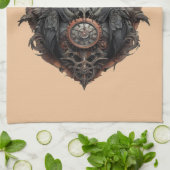 "The Eiserne Beak: A Steampunk Ibis" Geschirrtuch (Gefaltet)