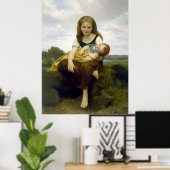 The Elder Sister von William-Adolphe Bouguereau Poster (Heimbüro)