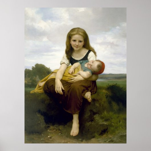 The Elder Sister von William-Adolphe Bouguereau Poster (Vorne)