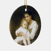The Elder Sister (von William Bouguereau) Keramik Ornament (Rechts)