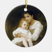 The Elder Sister (von William Bouguereau) Keramik Ornament (Vorne)