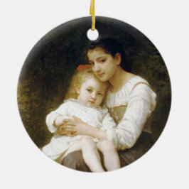 The Elder Sister (von William Bouguereau) Keramik Ornament