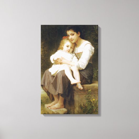 The Elder Sister (von William Bouguereau) Leinwanddruck (Vorderseite)