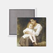 The Elder Sister (von William Bouguereau) Magnet (Vorderseite/Rückseite)