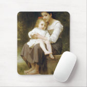 The Elder Sister (von William Bouguereau) Mousepad (Mit Mouse)