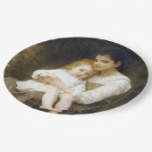 The Elder Sister (von William Bouguereau) Pappteller (Schrägansicht)
