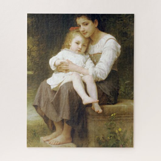 The Elder Sister (von William Bouguereau) Puzzle (Vertikal)