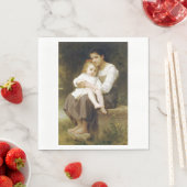 The Elder Sister (von William Bouguereau) Serviette (Beispiel)