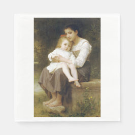 The Elder Sister (von William Bouguereau) Serviette