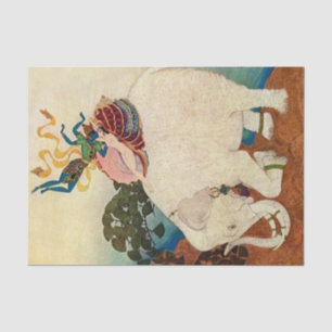 "The Elephant Pearl" von Edmund Dulac Seidenpapier