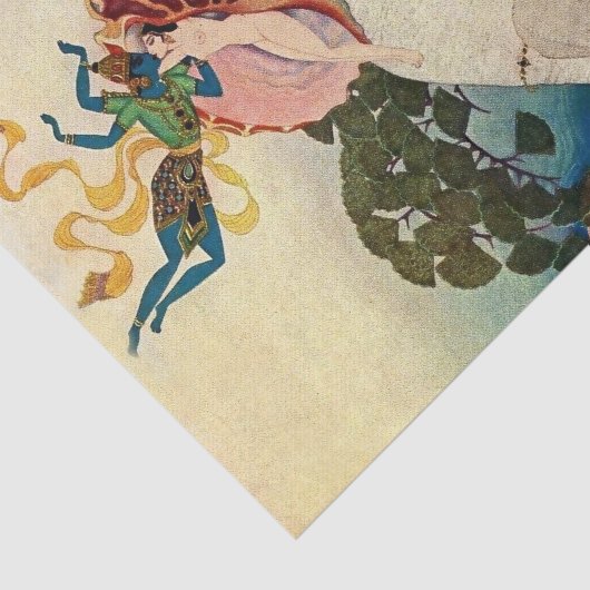 "The Elephant Pearl" von Edmund Dulac Seidenpapier (Ausschnitt)