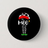 The Elf Moo Cow Funny Christmas Elf Family Matchin Button (Vorderseite)