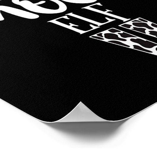 The Elf Moo Cow Funny Christmas Elf Family Matchin Poster (Ecke)