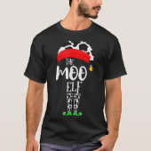 The Elf Moo Cow Funny Christmas Elf Family Matchin T-Shirt (Vorderseite)