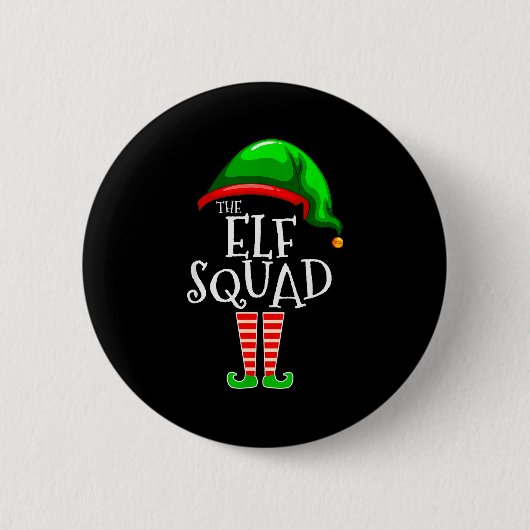 The Elf Squad Family Matching Group Christmas Button (Vorderseite)