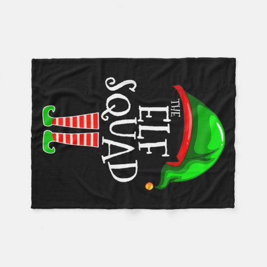 The Elf Squad Family Matching Group Christmas  Fleecedecke (Vorderseite (Horizontal))