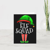 The Elf Squad Family Matching Group Christmas Karte (Vorderseite)