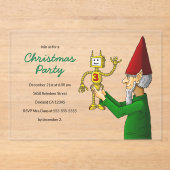The Elf's Christmas Party Invitation Acryleinladungen (Vorderseite)