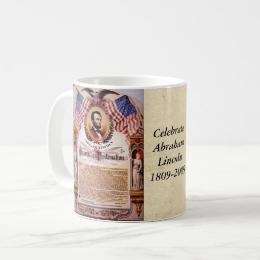 The Emancipation-Proklamations-Tribut zu Lincoln Kaffeetasse (Vorderseite Links)