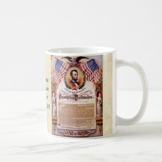 The Emancipation-Proklamations-Tribut zu Lincoln Kaffeetasse (Rechts)