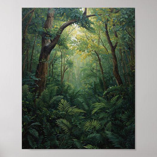 The Emerald Sanctuary: Golden Noon Filtering Throu Poster (Vorne)