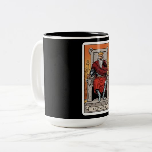 The Emperor Tarot Zweifarbige Tasse (Vorderseite Links)