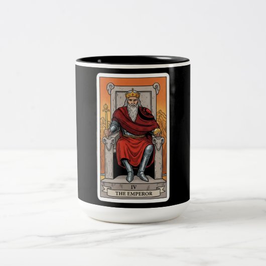 The Emperor Tarot Zweifarbige Tasse (Mittel)